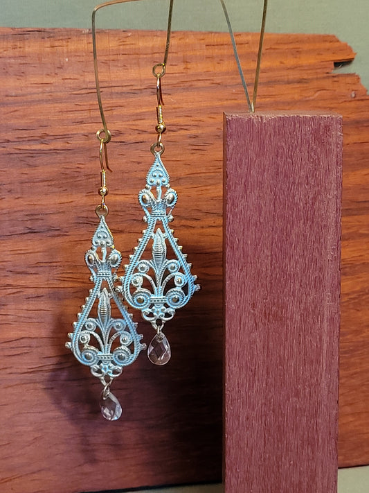 TEAL EARRINGS.