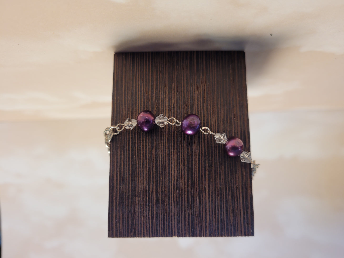 PURPLE FRESHWATER PEARL WITH .925 CHAIN