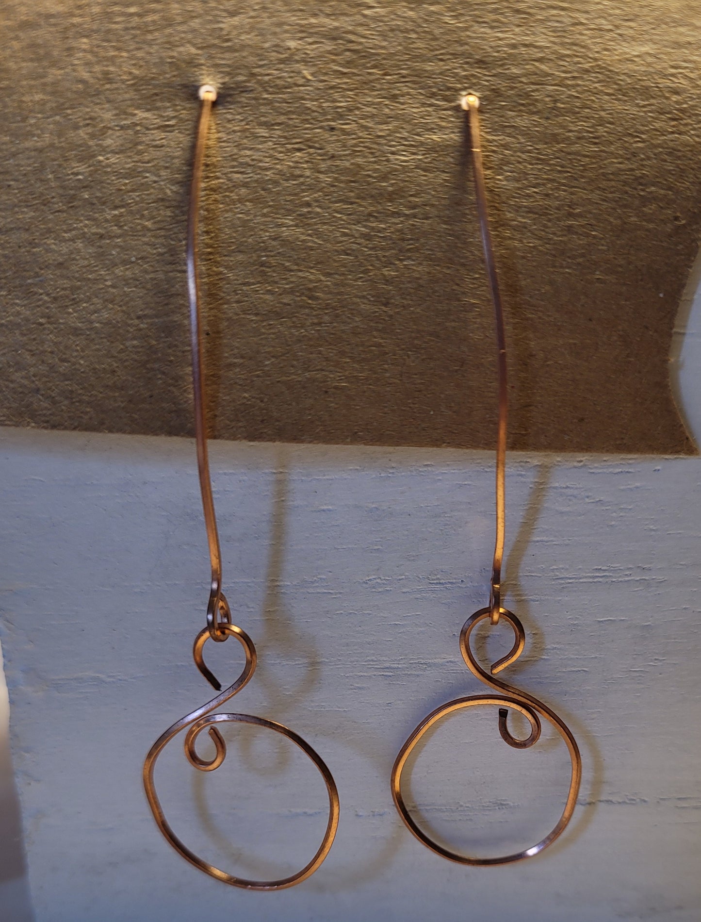 Copper wire 2024 earrings handmade